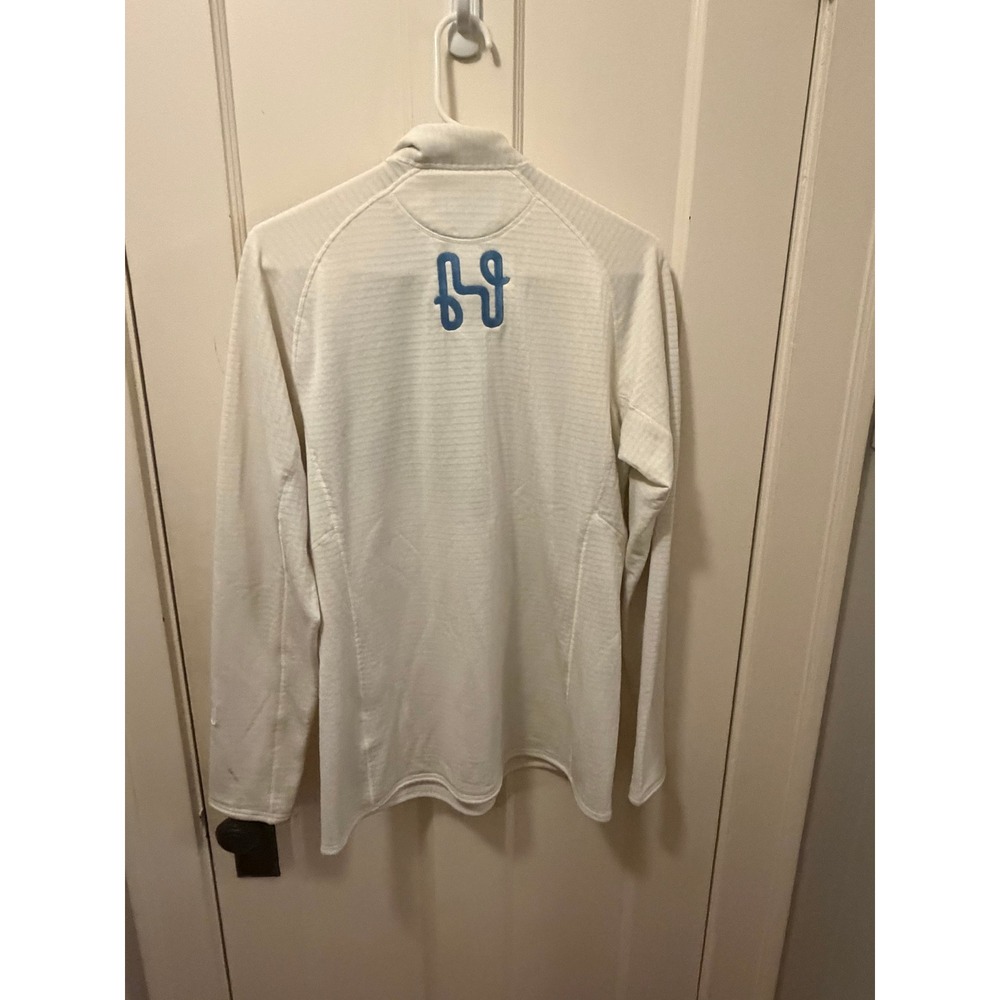 Patagonia R1 Fleece Quarter Zip Pullover White Womens Large HighGround Logo - Picture 6 of 6